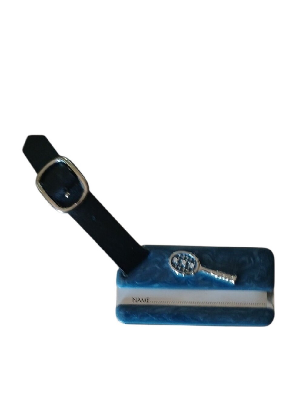 Stylish Luggage Tag | Tennis Racket With Gemstones - Picture 2 of 3